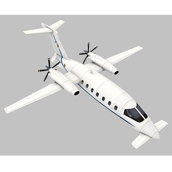  3D    1:72  Ż Ǿ P-180    DIY   /Free shipment 3D Paper Model airplane 1:72 scale Italy Piaggio P-180 Airliner papercra